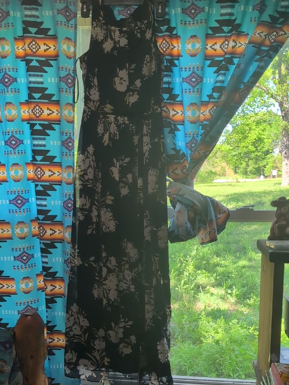 Black Floral Maxi Dress